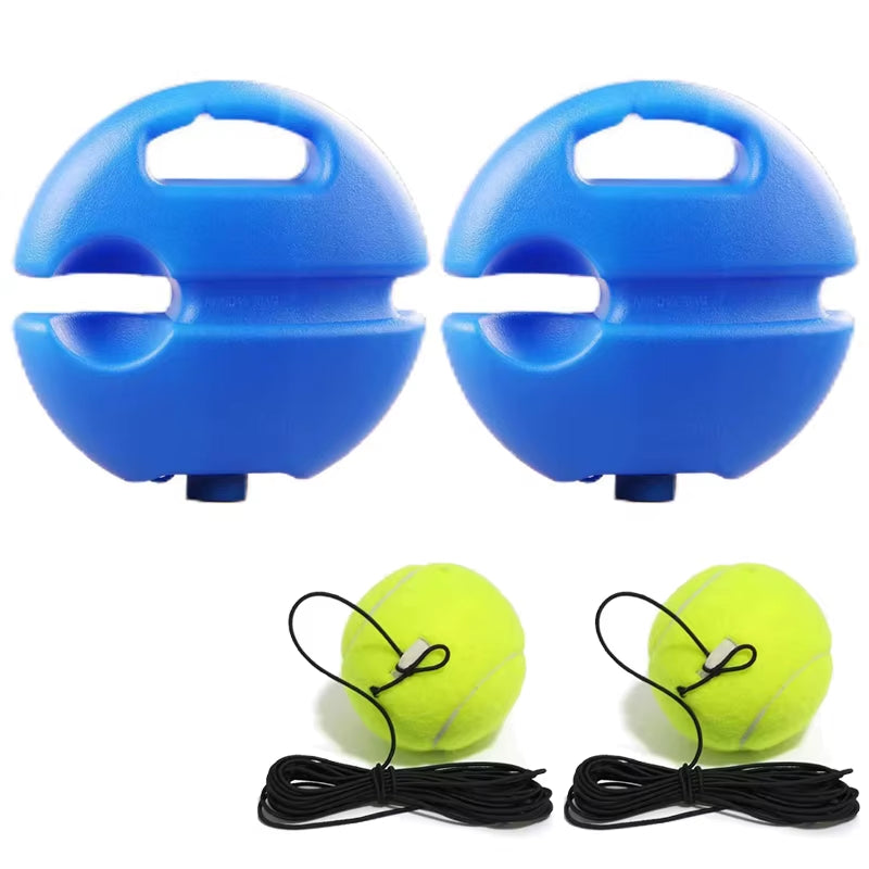 Portable Tennis Trainer Set with Rebound Ball & Elastic Rope for Solo Practice