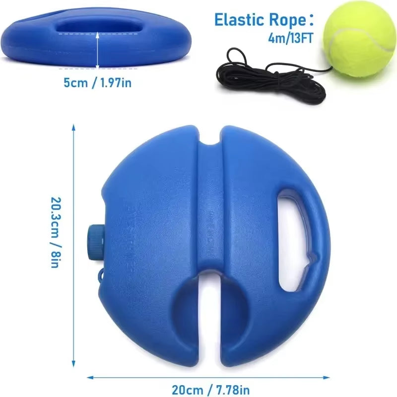 Portable Tennis Trainer Set with Rebound Ball & Elastic Rope for Solo Practice
