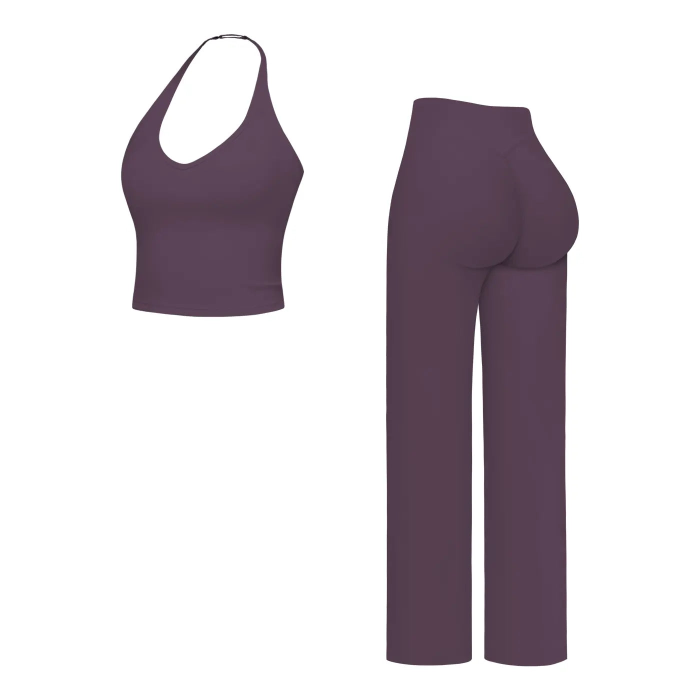 Women’s Sculpt Fit Active wear Set – Stylish Crop Top & Flared Workout Bottoms