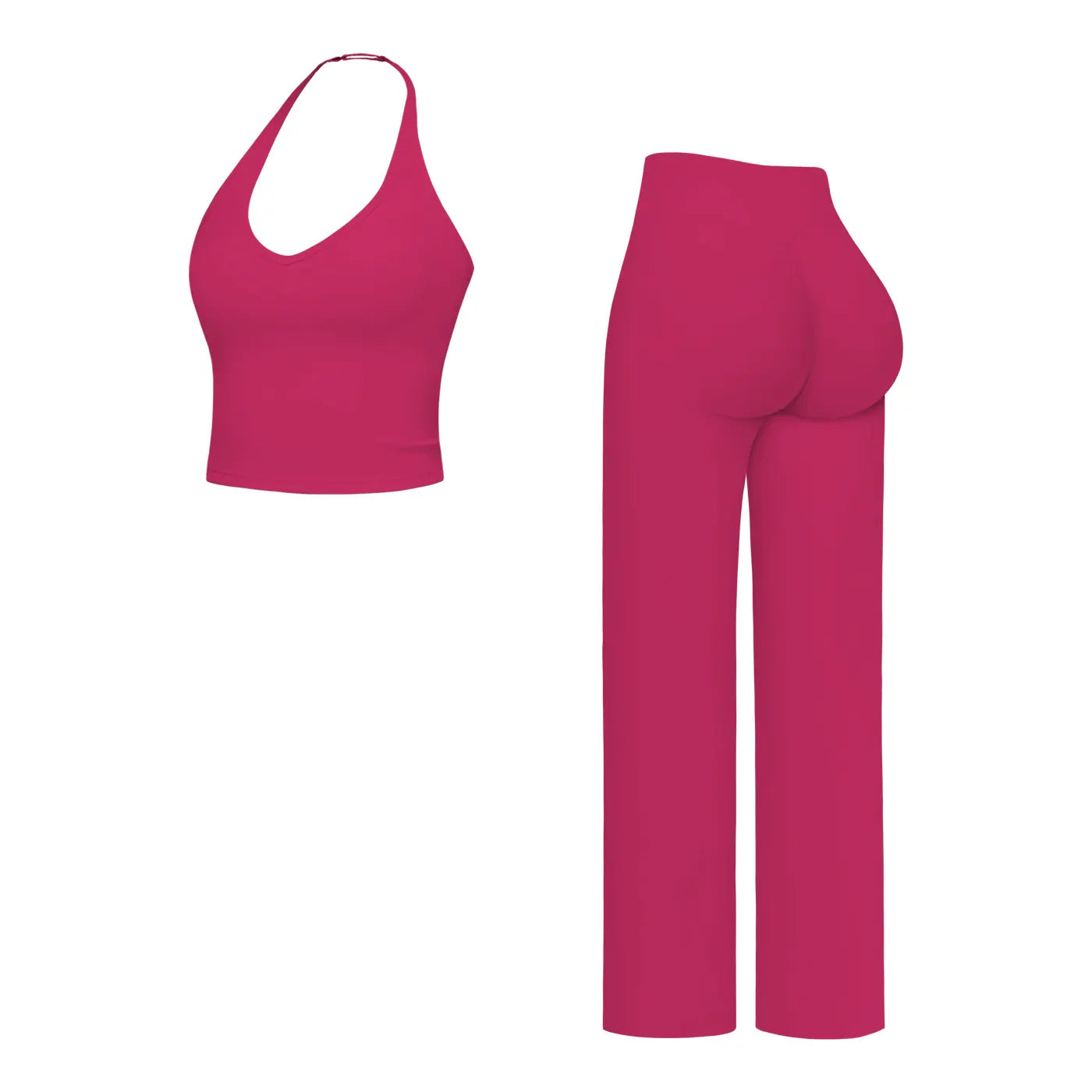 Women’s Sculpt Fit Active wear Set – Stylish Crop Top & Flared Workout Bottoms