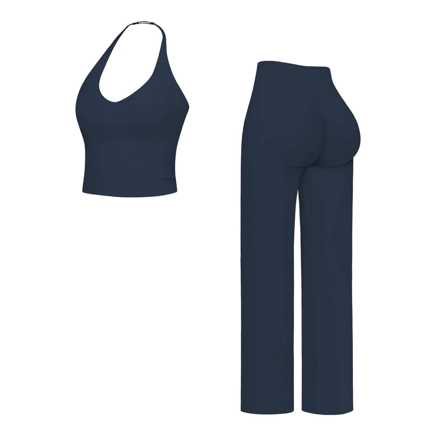 Women’s Sculpt Fit Active wear Set – Stylish Crop Top & Flared Workout Bottoms