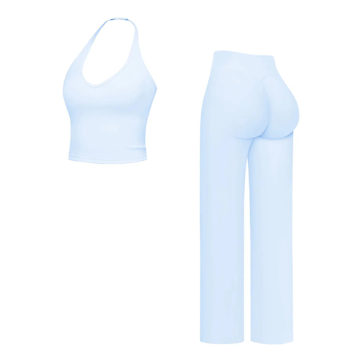Women’s Sculpt Fit Active wear Set – Stylish Crop Top & Flared Workout Bottoms