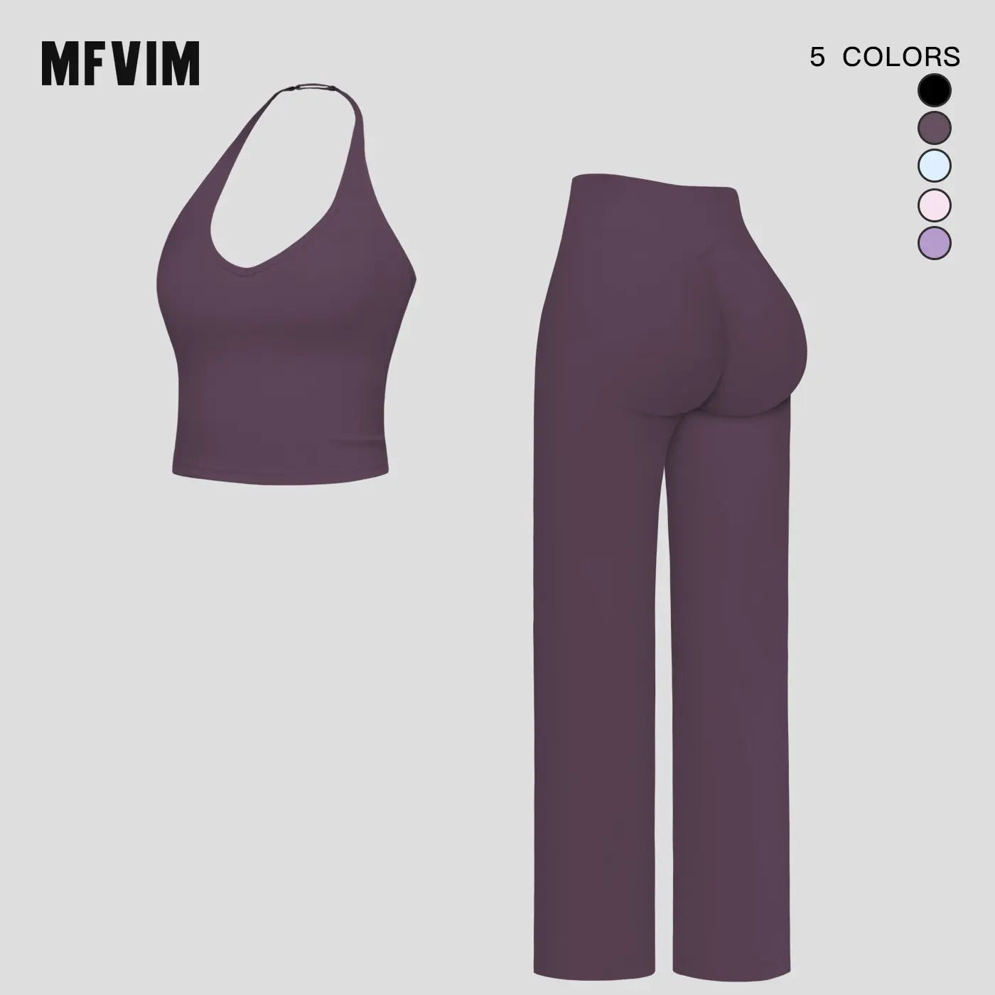 Women’s Sculpt Fit Active wear Set – Stylish Crop Top & Flared Workout Bottoms
