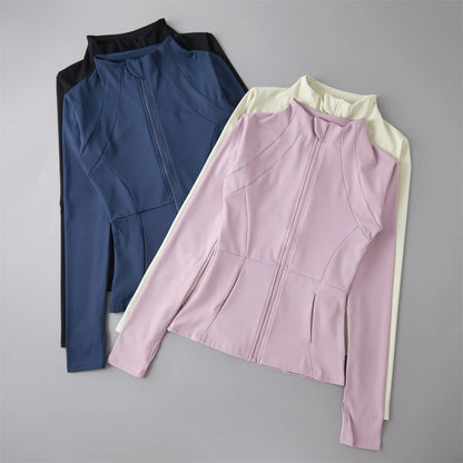 Stylish Women's Windbreaker Sportswear - Long Sleeve Running Sweatshirt & Activewear Jacket for Ultimate Comfort and Performance
