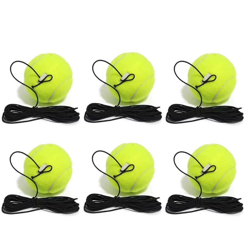 Portable Tennis Trainer Set with Rebound Ball & Elastic Rope for Solo Practice