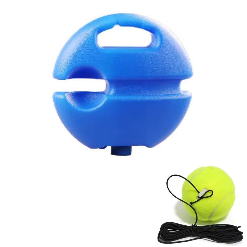 Portable Tennis Trainer Set with Rebound Ball & Elastic Rope for Solo Practice
