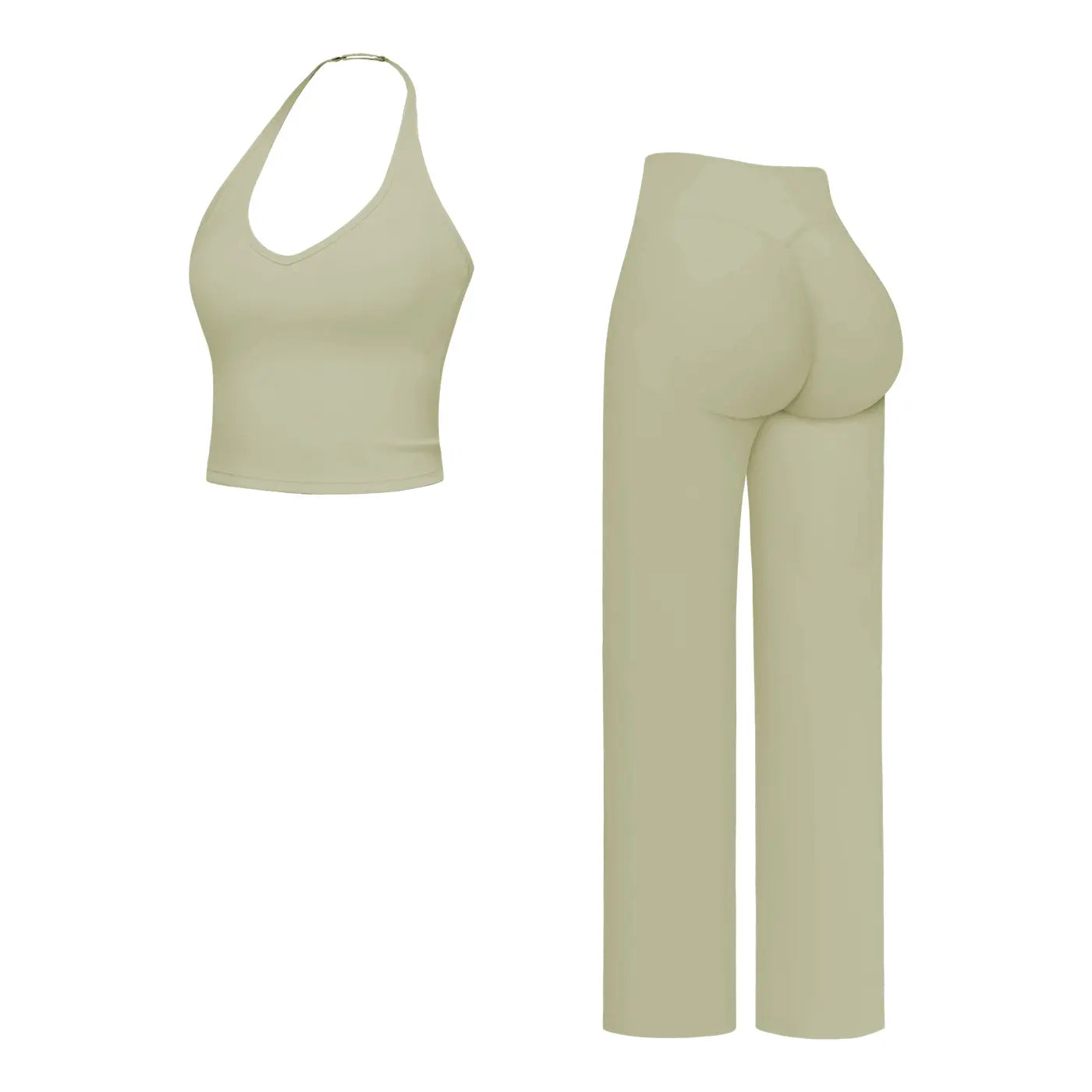 Women’s Sculpt Fit Active wear Set – Stylish Crop Top & Flared Workout Bottoms