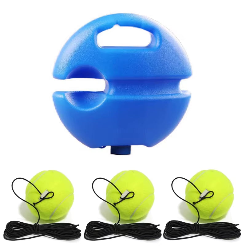 Portable Tennis Trainer Set with Rebound Ball & Elastic Rope for Solo Practice