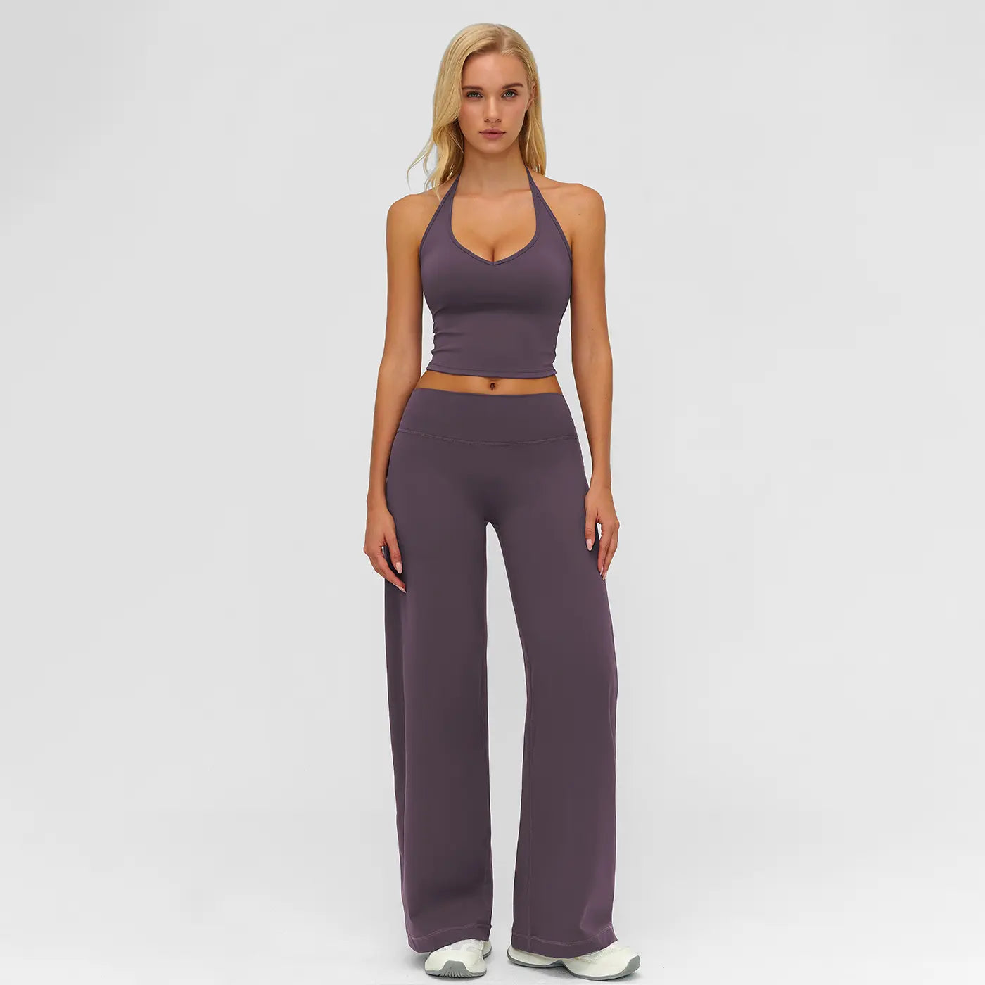Women’s Sculpt Fit Active wear Set – Stylish Crop Top & Flared Workout Bottoms