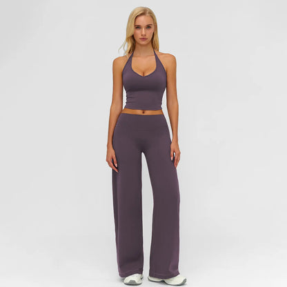 Women’s Sculpt Fit Active wear Set – Stylish Crop Top & Flared Workout Bottoms