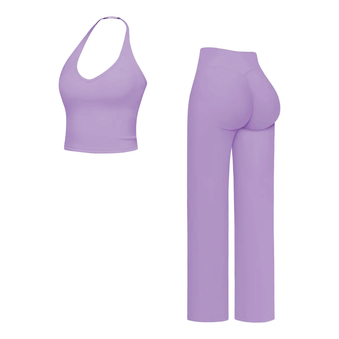 Women’s Sculpt Fit Active wear Set – Stylish Crop Top & Flared Workout Bottoms