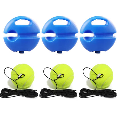 Portable Tennis Trainer Set with Rebound Ball & Elastic Rope for Solo Practice