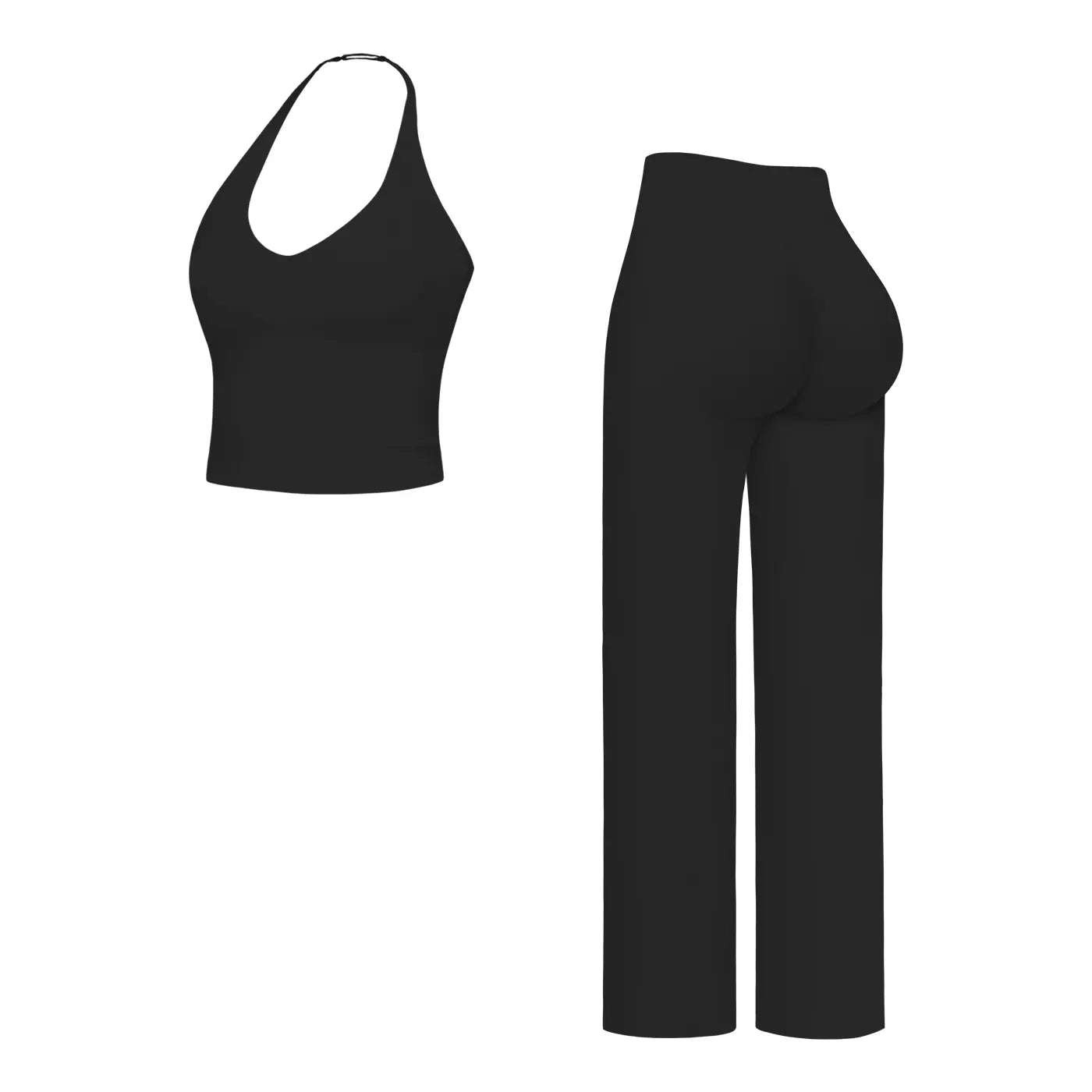 Women’s Sculpt Fit Active wear Set – Stylish Crop Top & Flared Workout Bottoms