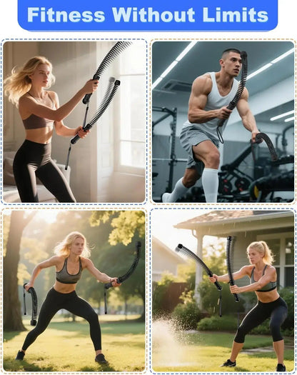 High-Intensity Training Made Easy – Portable Cordless Battle Ropes for Home Fitness