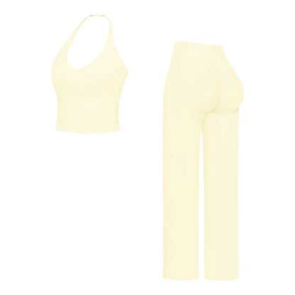 Women’s Sculpt Fit Active wear Set – Stylish Crop Top & Flared Workout Bottoms