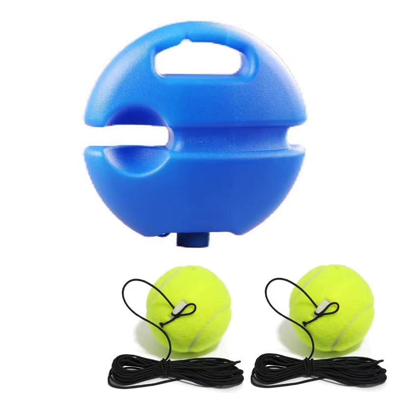 Portable Tennis Trainer Set with Rebound Ball & Elastic Rope for Solo Practice