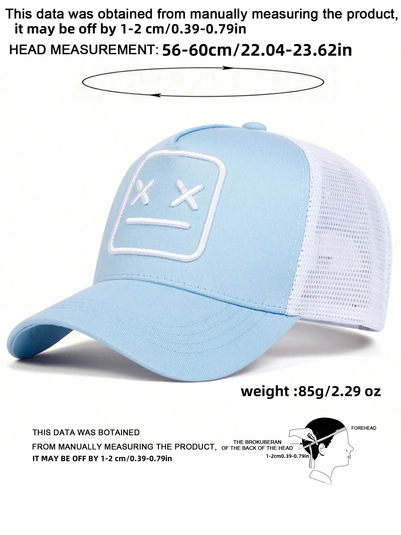 Graphic Embroidered Mesh Cap – Adjustable Unisex Baseball Hat for Travel & Daily Style