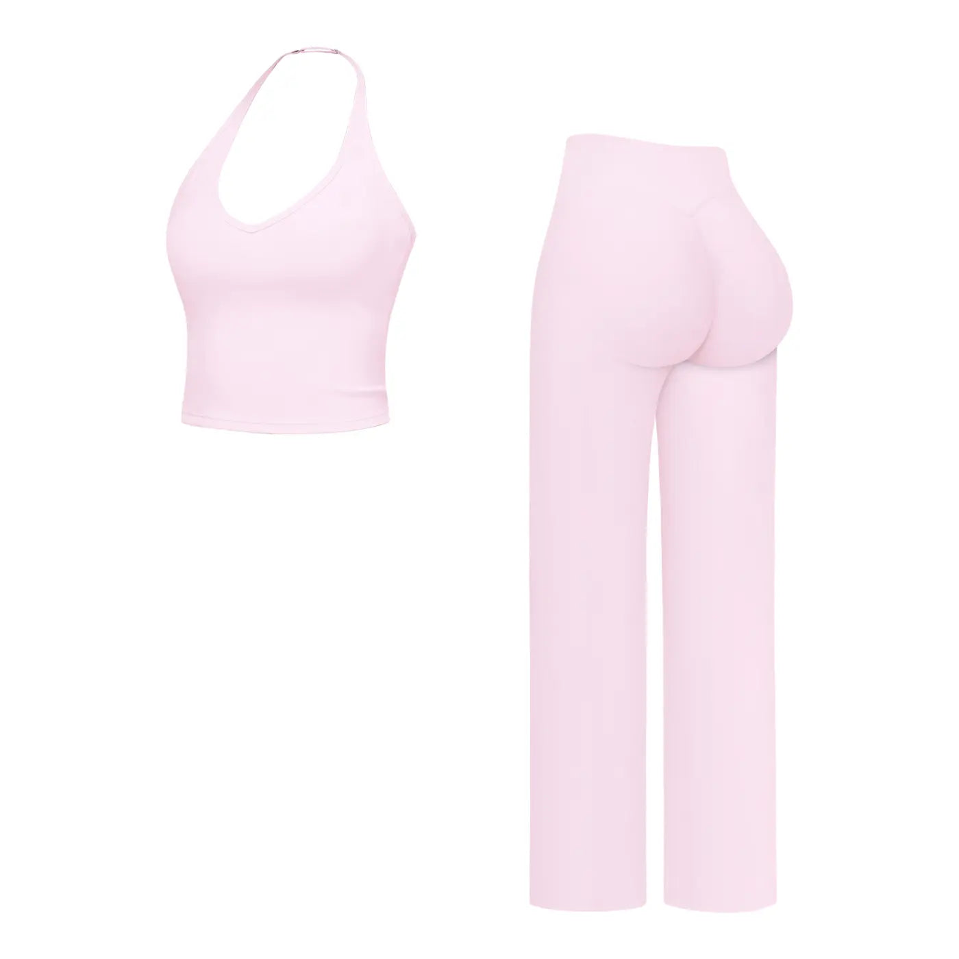 Women’s Sculpt Fit Active wear Set – Stylish Crop Top & Flared Workout Bottoms