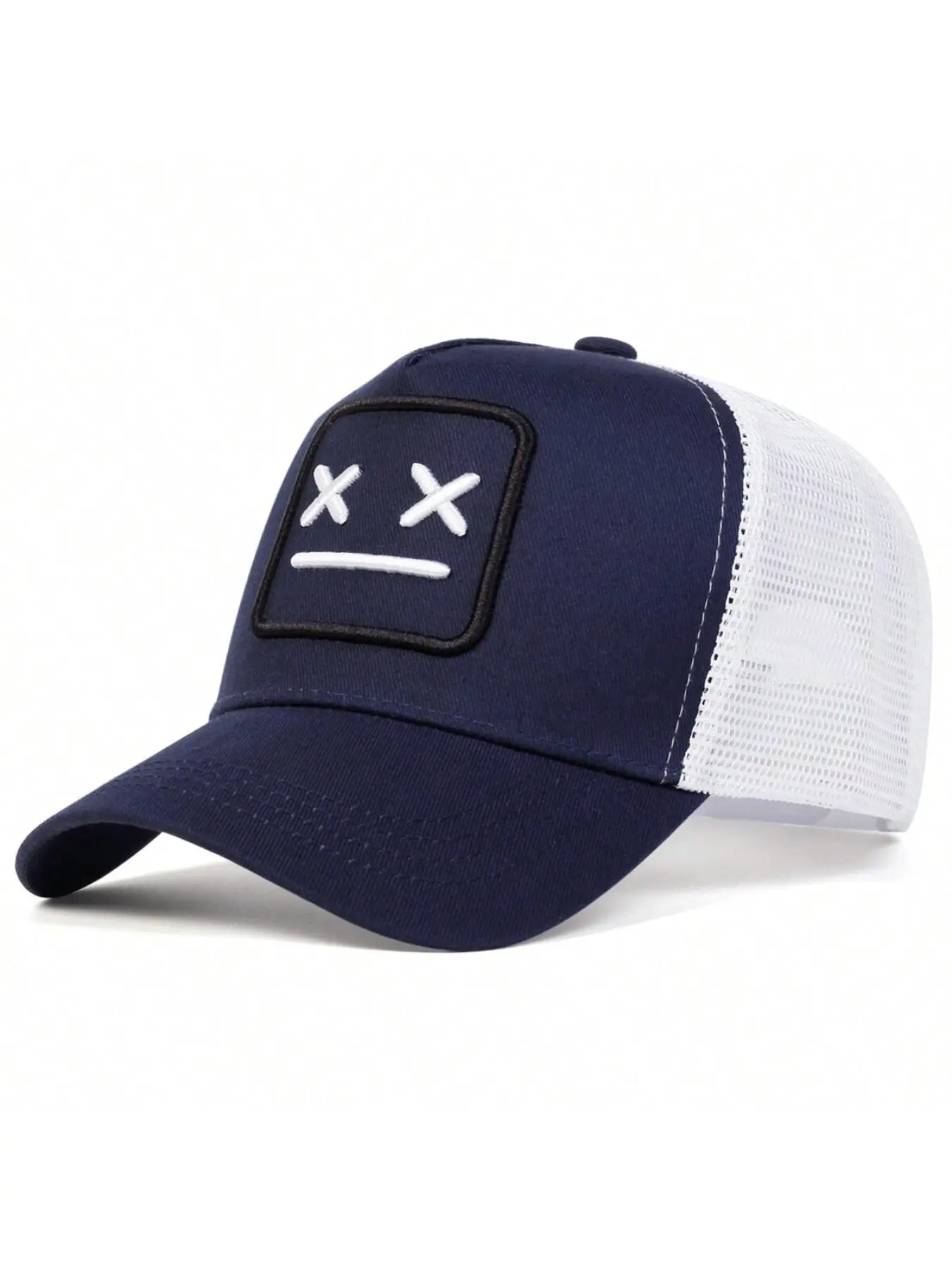 Graphic Embroidered Mesh Cap – Adjustable Unisex Baseball Hat for Travel & Daily Style
