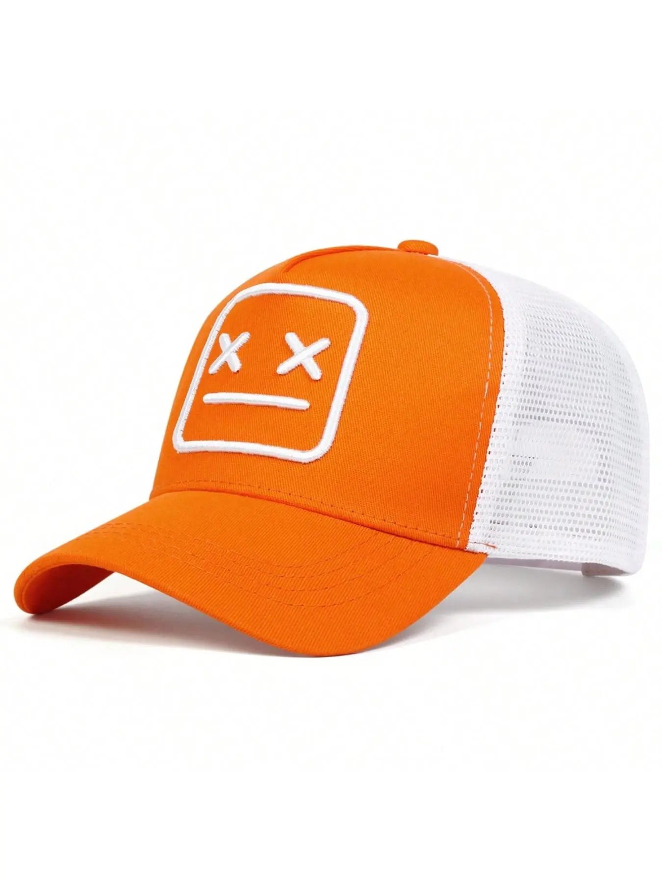 Graphic Embroidered Mesh Cap – Adjustable Unisex Baseball Hat for Travel & Daily Style